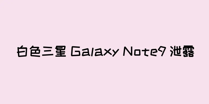 白色三星 Galaxy Note9 泄露