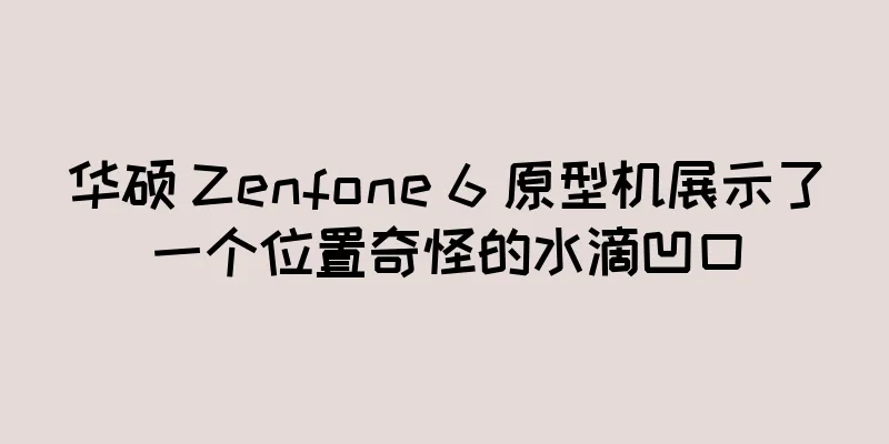 华硕 Zenfone 6 原型机展示了一个位置奇怪的水滴凹口
