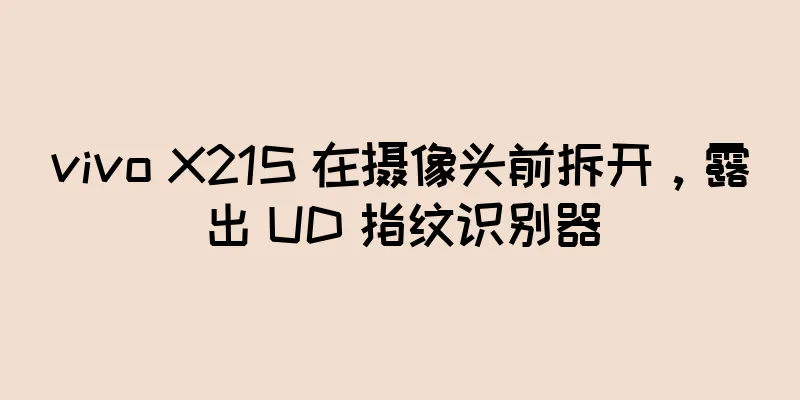 vivo X21S 在摄像头前拆开，露出 UD 指纹识别器