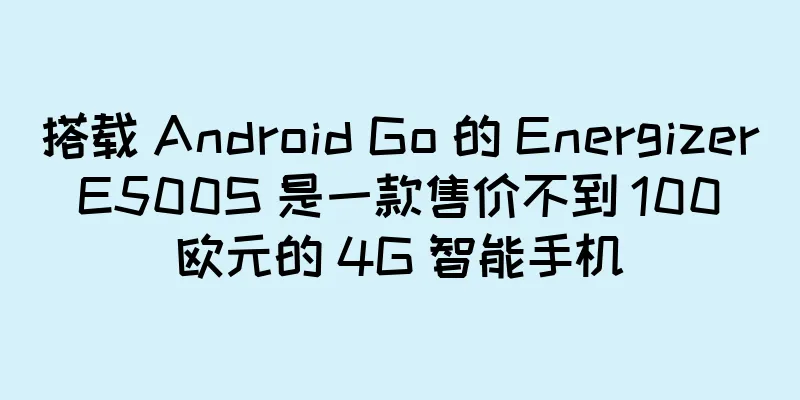 搭载 Android Go 的 Energizer E500S 是一款售价不到 100 欧元的 4G 智能手机