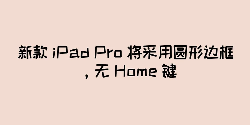 新款 iPad Pro 将采用圆形边框，无 Home 键