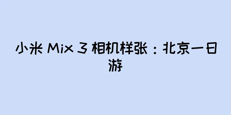 小米 Mix 3 相机样张：北京一日游