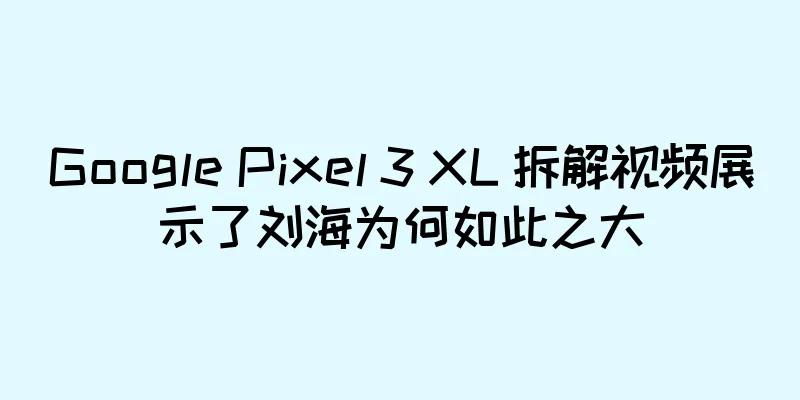 Google Pixel 3 XL 拆解视频展示了刘海为何如此之大