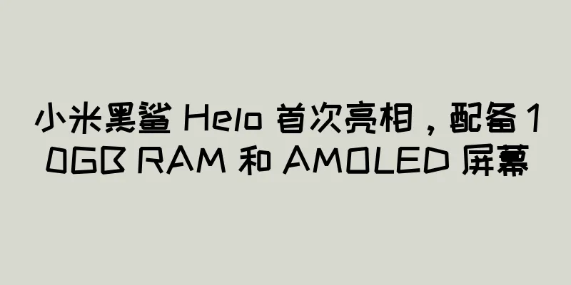 小米黑鲨 Helo 首次亮相，配备 10GB RAM 和 AMOLED 屏幕