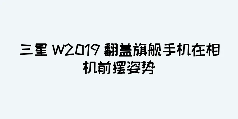 三星 W2019 翻盖旗舰手机在相机前摆姿势