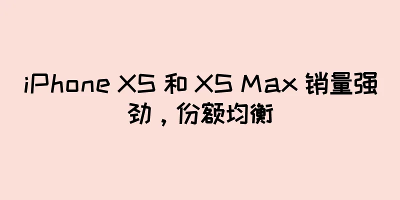 iPhone XS 和 XS Max 销量强劲，份额均衡