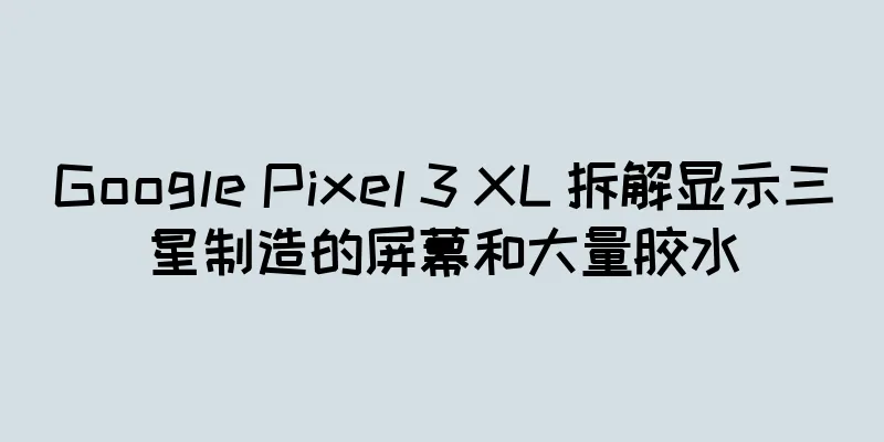 Google Pixel 3 XL 拆解显示三星制造的屏幕和大量胶水