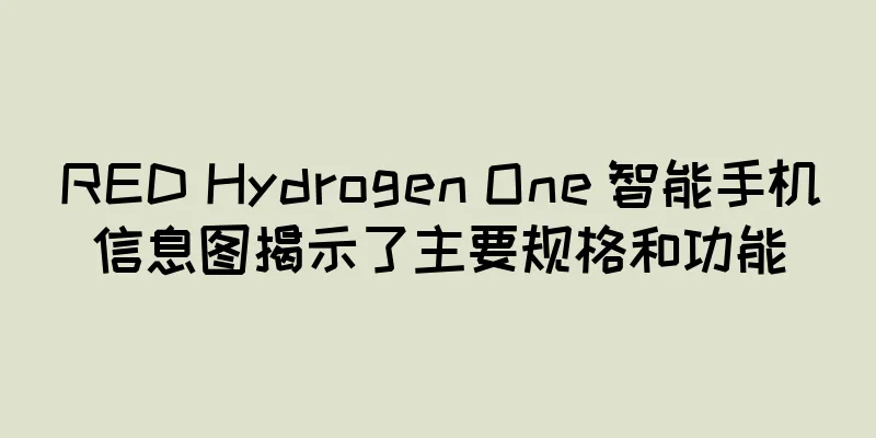 RED Hydrogen One 智能手机信息图揭示了主要规格和功能