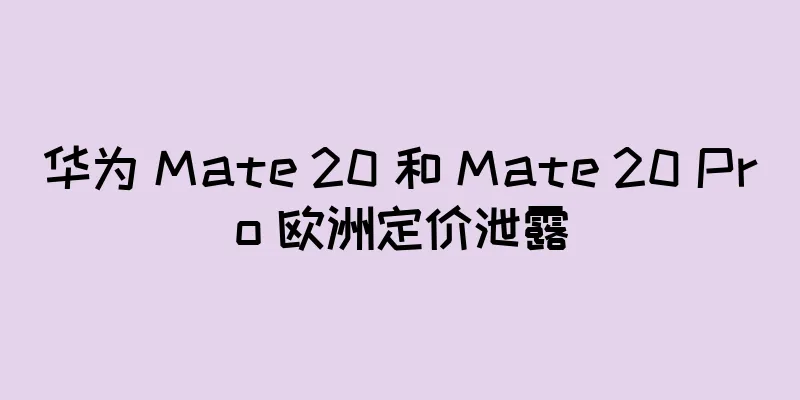 华为 Mate 20 和 Mate 20 Pro 欧洲定价泄露