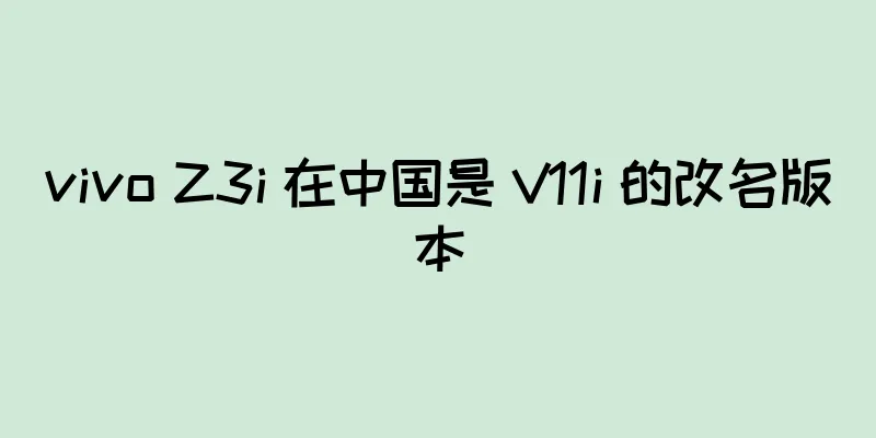 vivo Z3i 在中国是 V11i 的改名版本