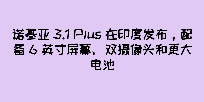 诺基亚 3.1 Plus 在印度发布，配备 6 英寸屏幕、双摄像头和更大电池