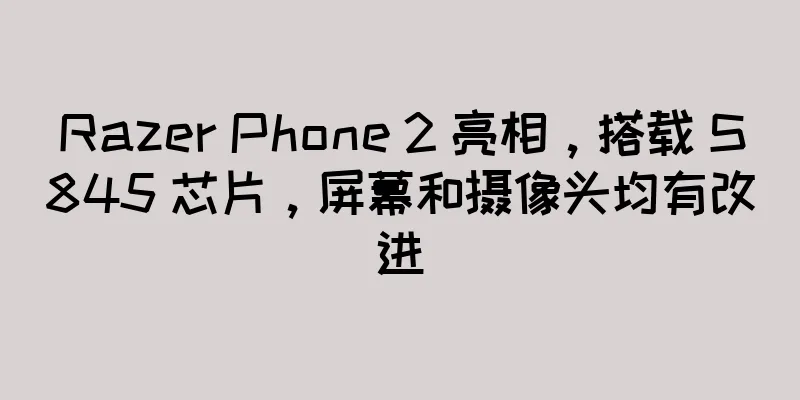 Razer Phone 2 亮相，搭载 S845 芯片，屏幕和摄像头均有改进