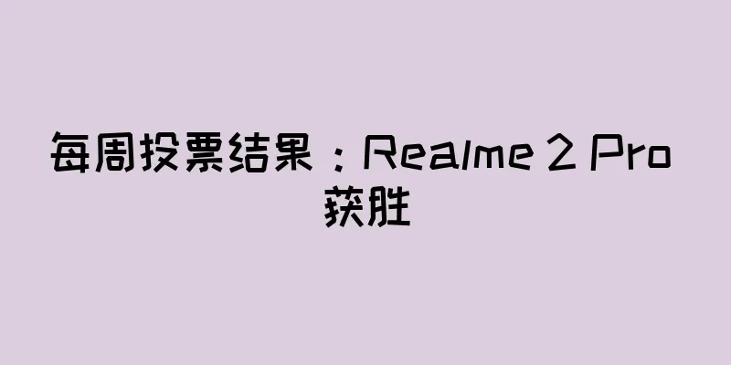 每周投票结果：Realme 2 Pro 获胜