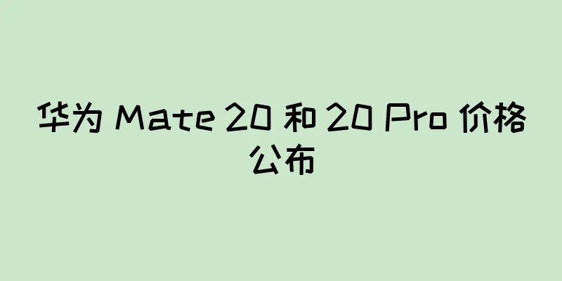 华为 Mate 20 和 20 Pro 价格公布