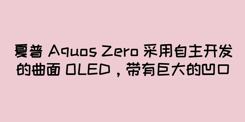 夏普 Aquos Zero 采用自主开发的曲面 OLED，带有巨大的凹口