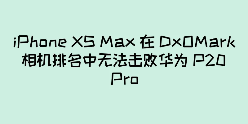 iPhone XS Max 在 DxOMark 相机排名中无法击败华为 P20 Pro