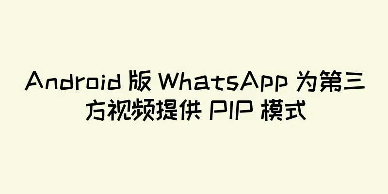 Android 版 WhatsApp 为第三方视频提供 PIP 模式