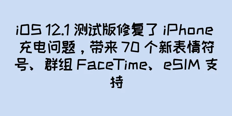 iOS 12.1 测试版修复了 iPhone 充电问题，带来 70 个新表情符号、群组 FaceTime、eSIM 支持