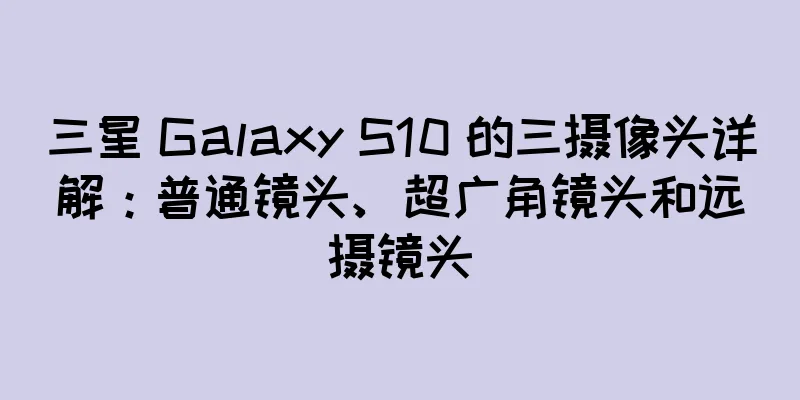 三星 Galaxy S10 的三摄像头详解：普通镜头、超广角镜头和远摄镜头