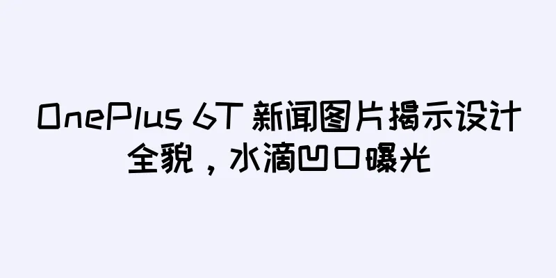 OnePlus 6T 新闻图片揭示设计全貌，水滴凹口曝光