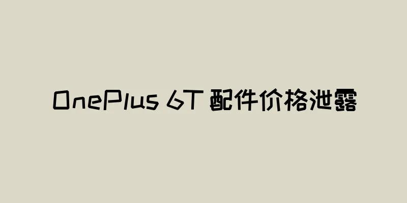 OnePlus 6T 配件价格泄露