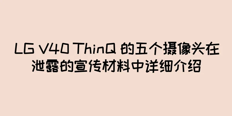 LG V40 ThinQ 的五个摄像头在泄露的宣传材料中详细介绍