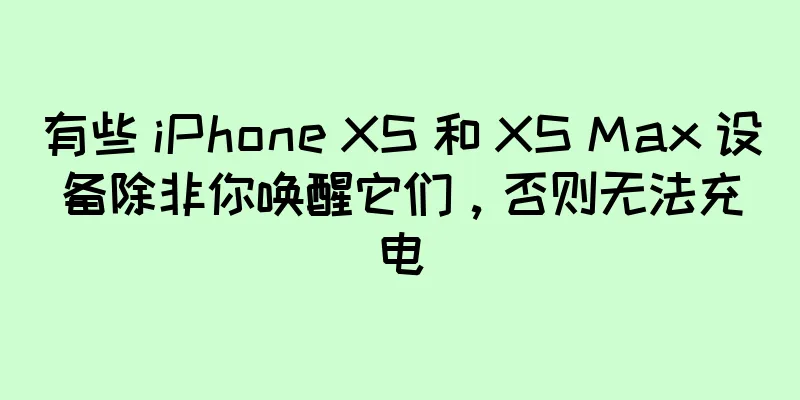 有些 iPhone XS 和 XS Max 设备除非你唤醒它们，否则无法充电