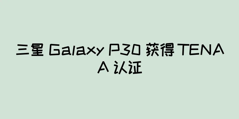 三星 Galaxy P30 获得 TENAA 认证