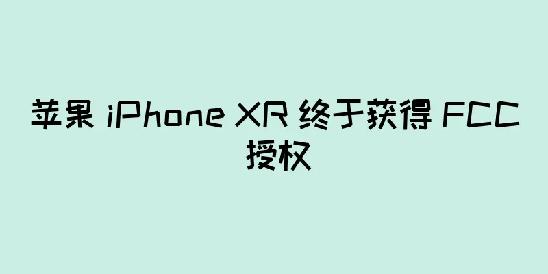 苹果 iPhone XR 终于获得 FCC 授权