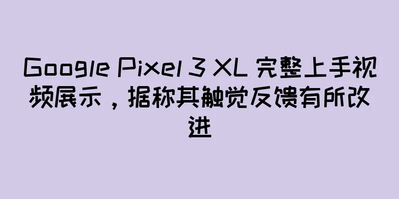 Google Pixel 3 XL 完整上手视频展示，据称其触觉反馈有所改进