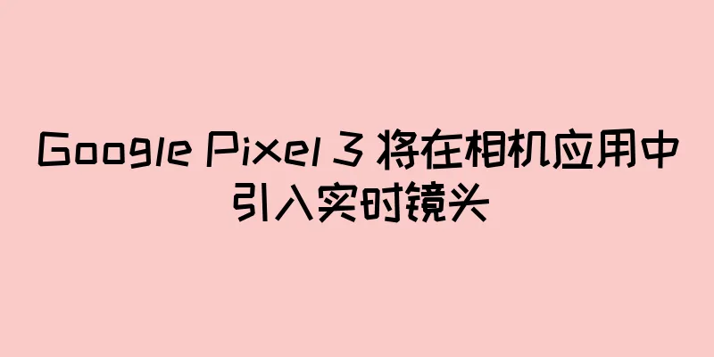 Google Pixel 3 将在相机应用中引入实时镜头