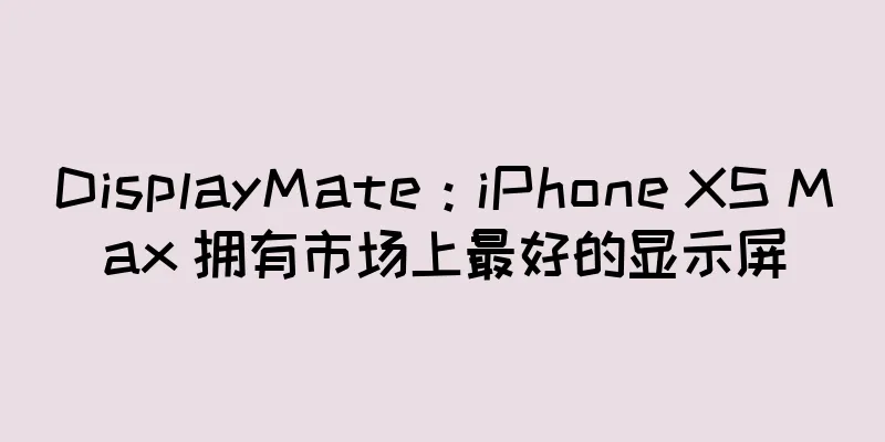 DisplayMate：iPhone XS Max 拥有市场上最好的显示屏