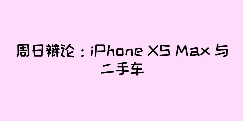 周日辩论：iPhone XS Max 与二手车