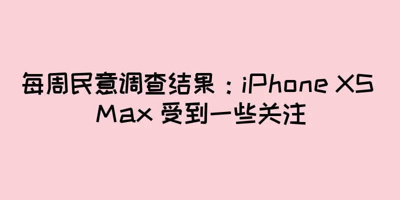 每周民意调查结果：iPhone XS Max 受到一些关注