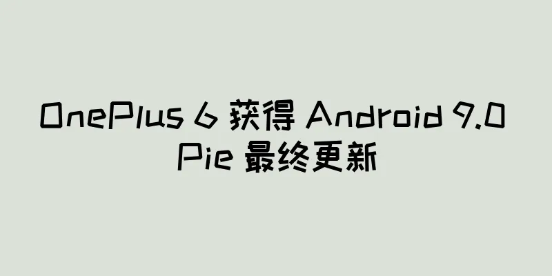 OnePlus 6 获得 Android 9.0 Pie 最终更新