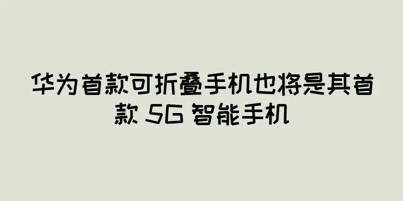 华为首款可折叠手机也将是其首款 5G 智能手机