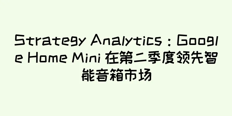 Strategy Analytics：Google Home Mini 在第二季度领先智能音箱市场