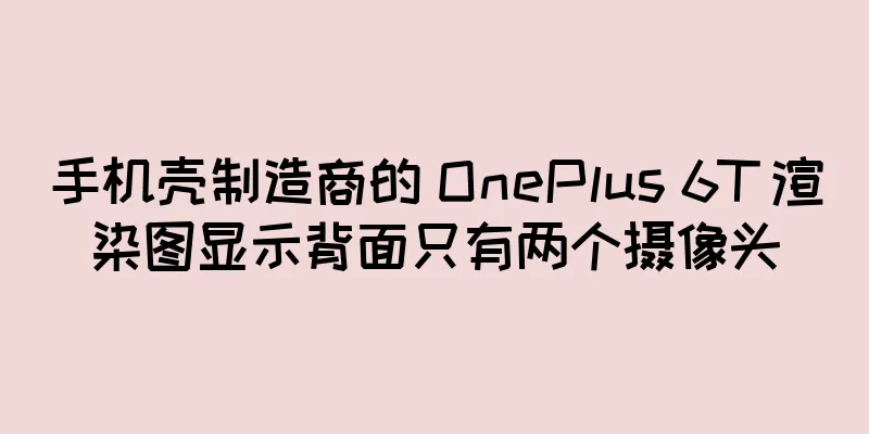 手机壳制造商的 OnePlus 6T 渲染图显示背面只有两个摄像头