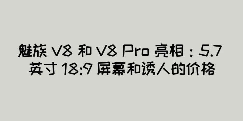 魅族 V8 和 V8 Pro 亮相：5.7 英寸 18:9 屏幕和诱人的价格