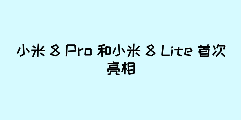 小米 8 Pro 和小米 8 Lite 首次亮相