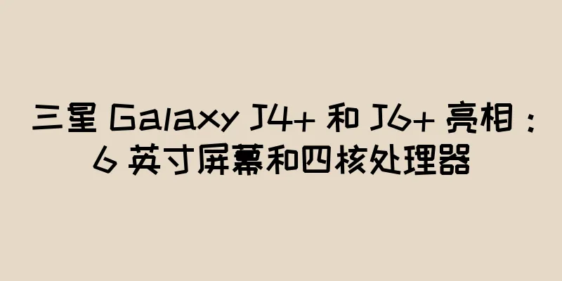 三星 Galaxy J4+ 和 J6+ 亮相：6 英寸屏幕和四核处理器