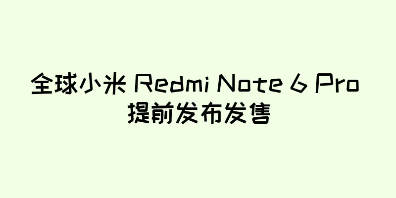 全球小米 Redmi Note 6 Pro 提前发布发售