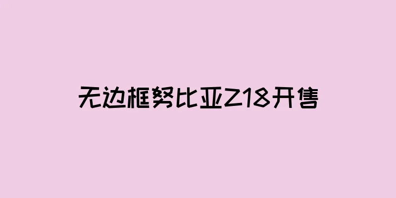 无边框努比亚Z18开售