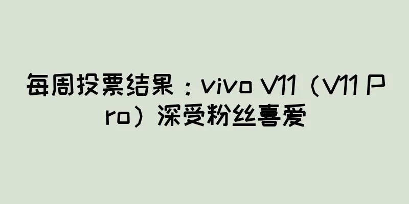 每周投票结果：vivo V11（V11 Pro）深受粉丝喜爱