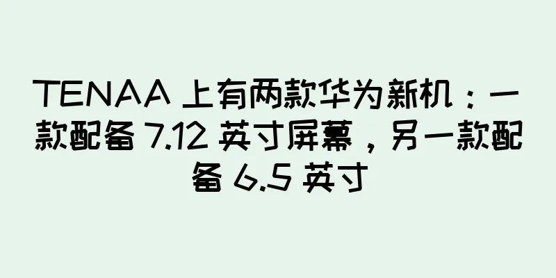 TENAA 上有两款华为新机：一款配备 7.12 英寸屏幕，另一款配备 6.5 英寸