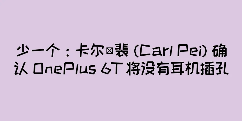少一个：卡尔·裴 (Carl Pei) 确认 OnePlus 6T 将没有耳机插孔