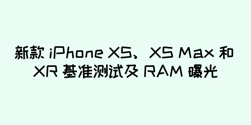 新款 iPhone XS、XS Max 和 XR 基准测试及 RAM 曝光