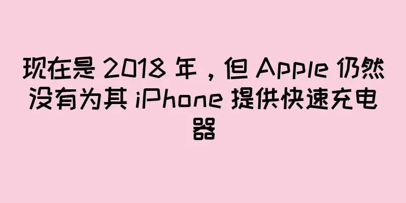 现在是 2018 年，但 Apple 仍然没有为其 iPhone 提供快速充电器