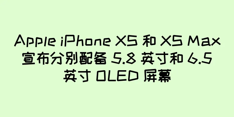 Apple iPhone XS 和 XS Max 宣布分别配备 5.8 英寸和 6.5 英寸 OLED 屏幕