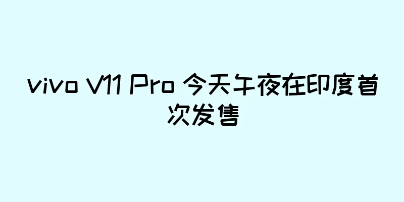 vivo V11 Pro 今天午夜在印度首次发售